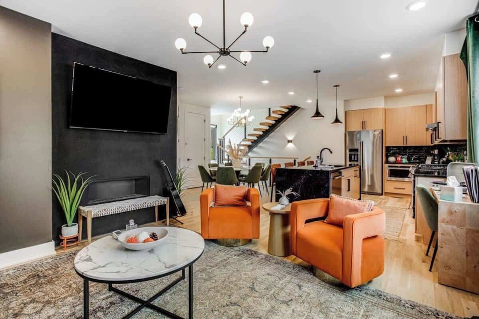 This listing is for two units side by side! First Living Room