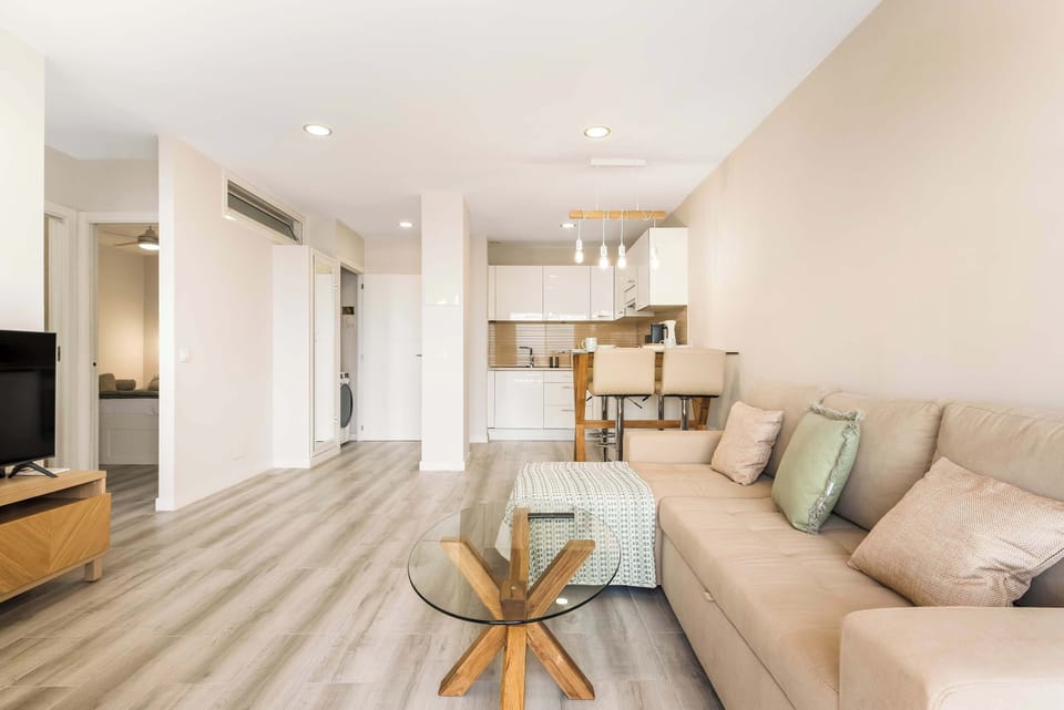 Living Room with Dedicated Working Area, Dining Area, Seating Area, Apple TV & Sonos Sound System