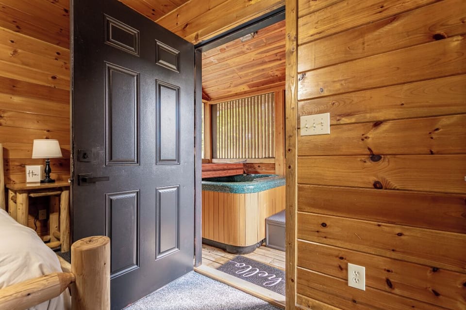 Fantastic Mr. Fox's master bedroom (access to hot tub)