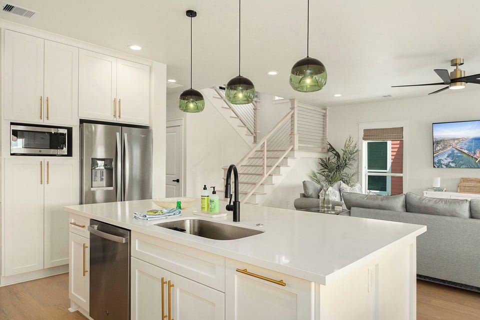 Beautiful kitchen with large island