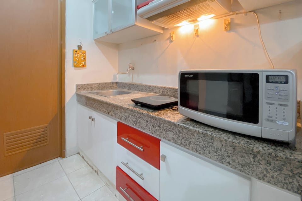 Apartment | Private kitchen | Fridge, microwave, stovetop, rice cooker