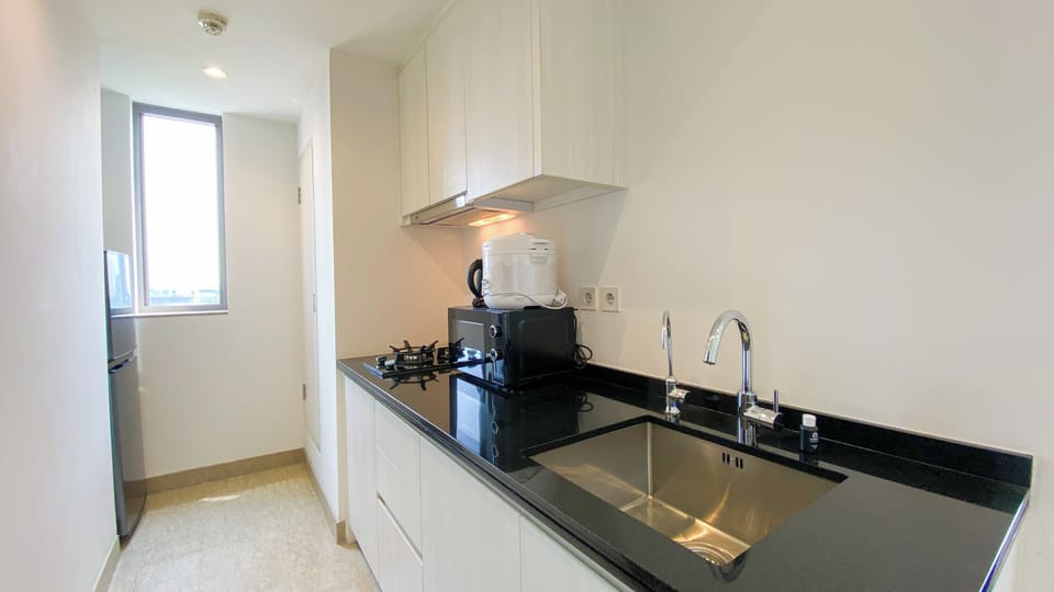 Apartment | Private kitchen | Fridge, microwave, stovetop, rice cooker