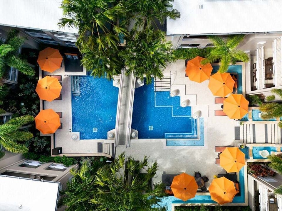 Bird eye view- Swimming pool- Building property