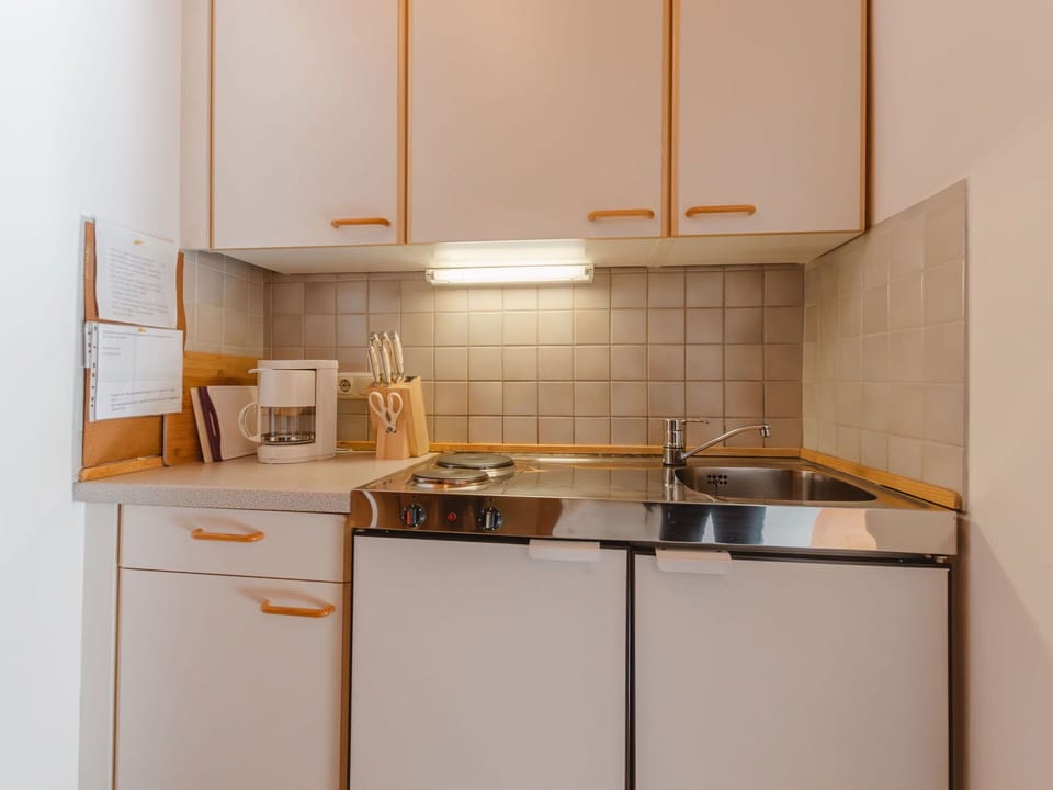Cabinetry, Kitchen Sink, Countertop, Tap, Sink, Kitchen Stove, Wood, Kitchen Appliance, Kitchen, Building