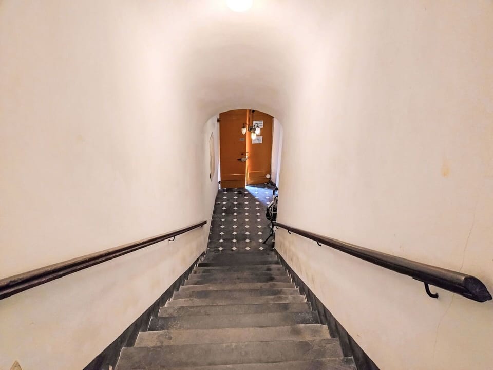 Wood, Stairs, Building, Tints And Shades, Flooring, Symmetry, Electric Blue, Door, Arch, Handrail