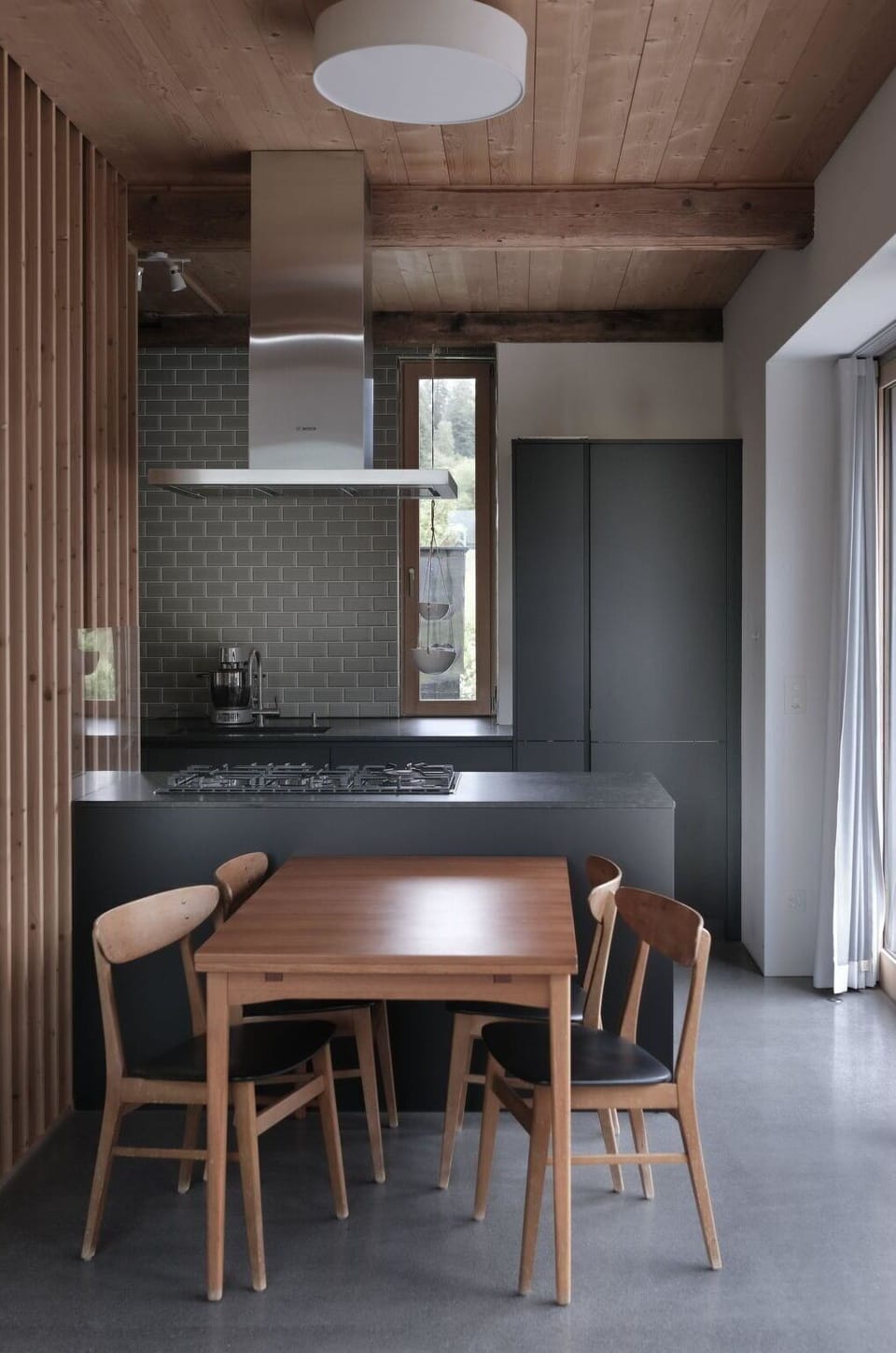 Table, Furniture, Property, Cabinetry, Building, Wood, Window, Lighting, Interior Design, Flooring