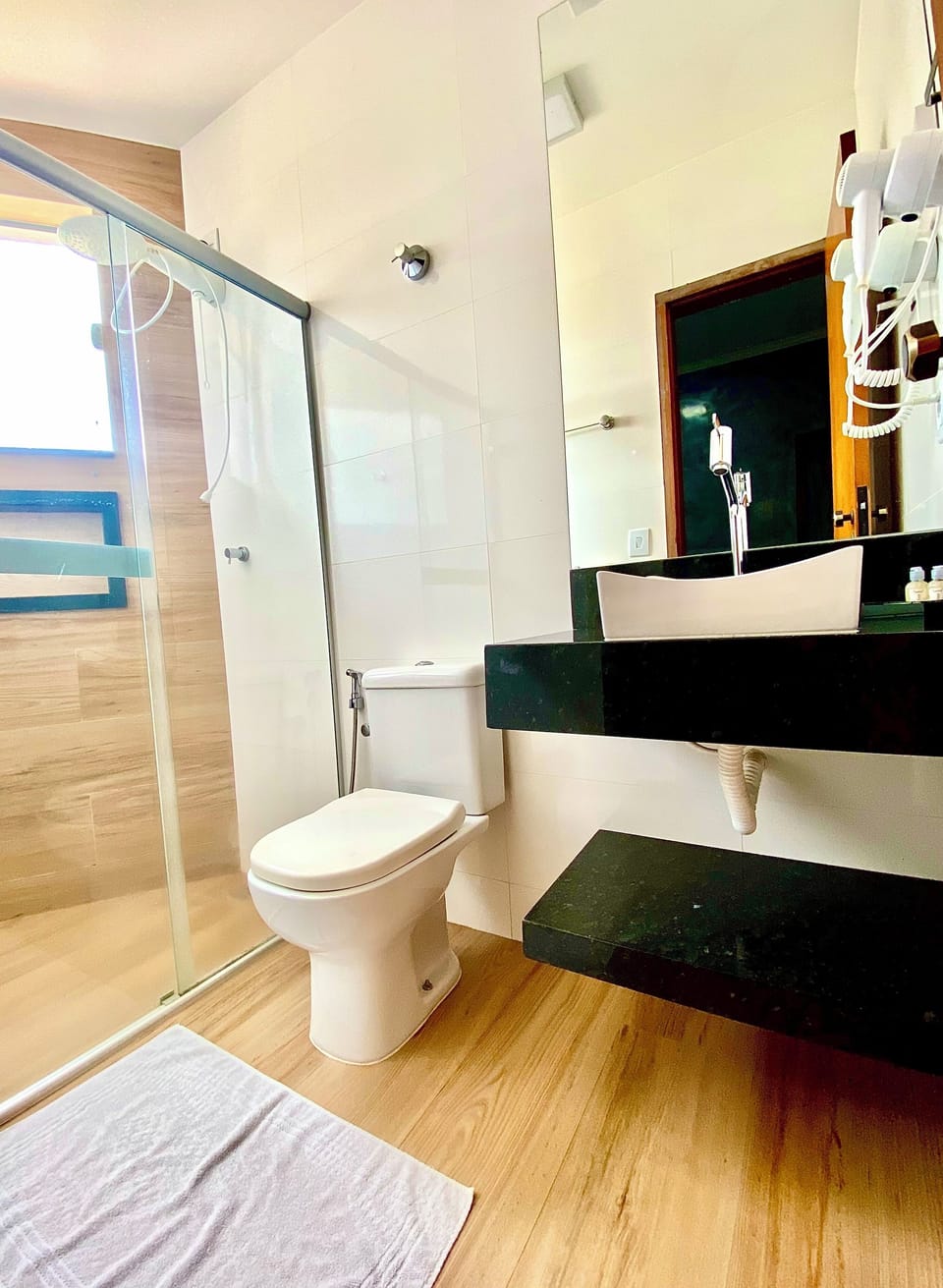Superior Triple Room, Lanai, Lake View | Bathroom | Shower, hair dryer, soap, shampoo