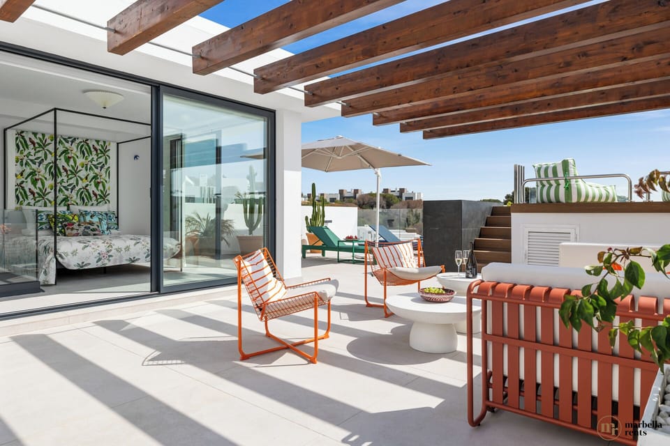 Private terrace with a view. 
