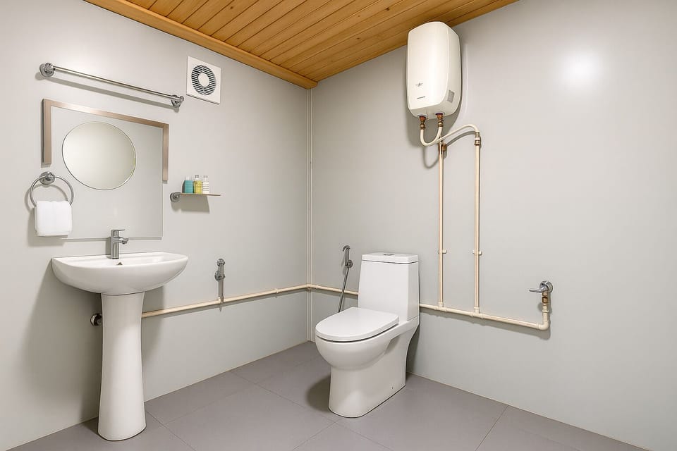 Luxury Room | Bathroom | Rainfall showerhead, towels, soap, shampoo