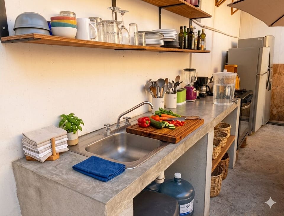 Shared fridge, microwave