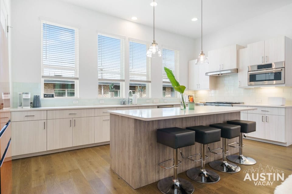 Stunning and massive fully equipped kitchen with all of the essentials and then some