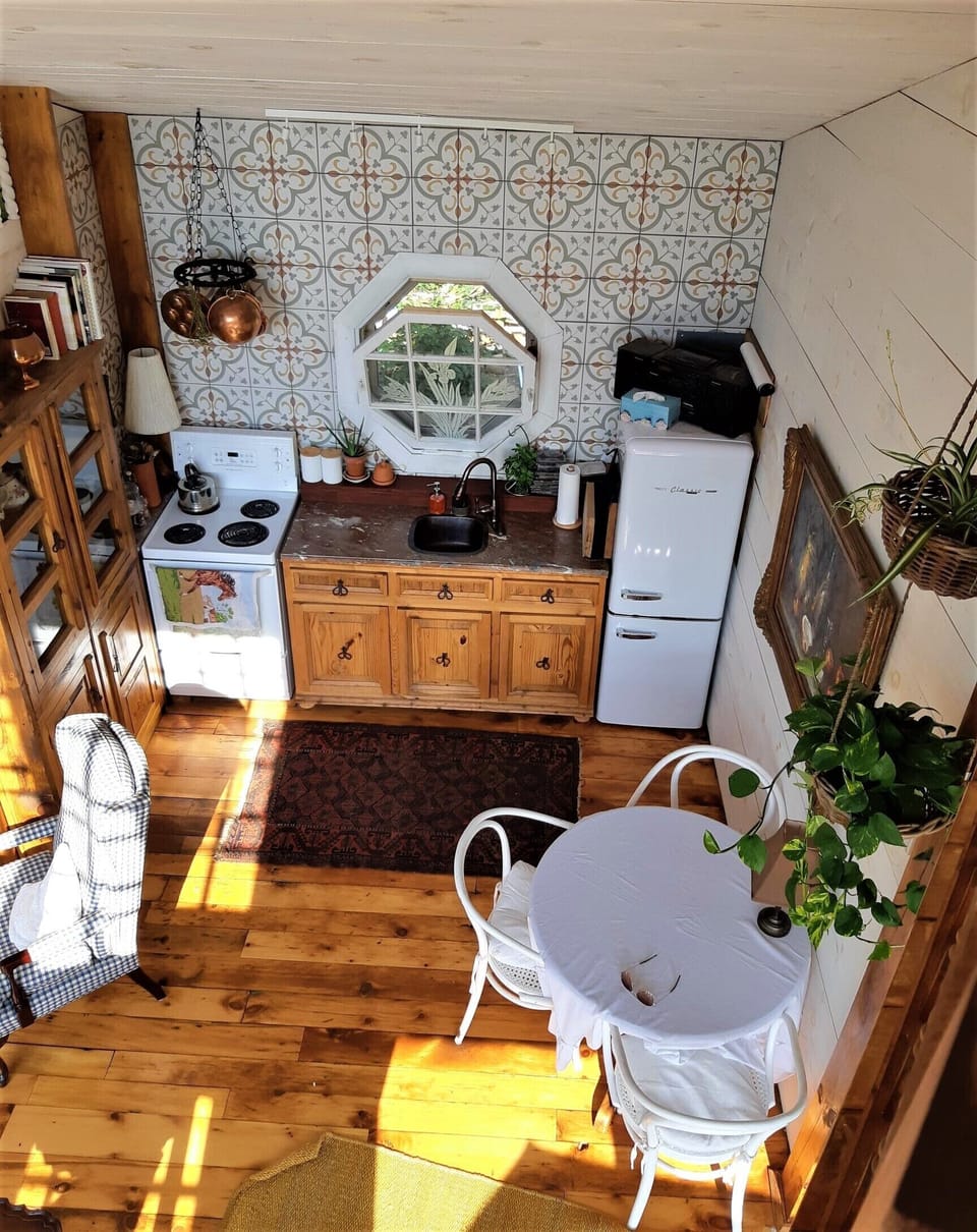View of kitchen from the loft