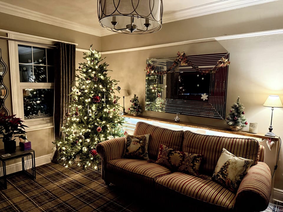 House | Living area | TV, fireplace