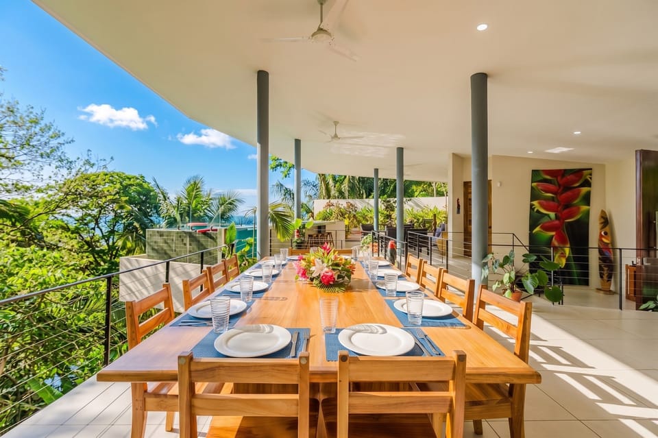 Gather for unforgettable open-air dinners surrounded by jungle and ocean breezes