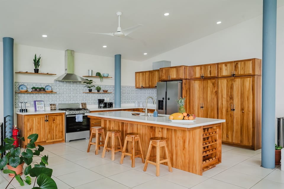 A spacious gourmet kitchen designed for shared meals and effortless entertaining