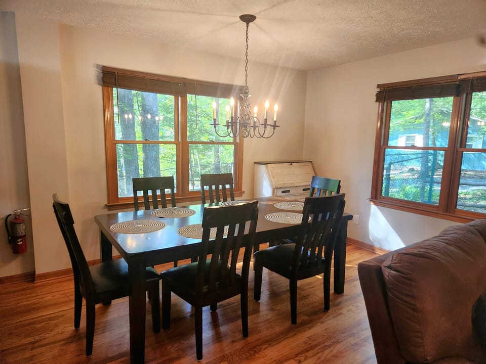 Enjoy meals and play your favorite card games in the large dining area 