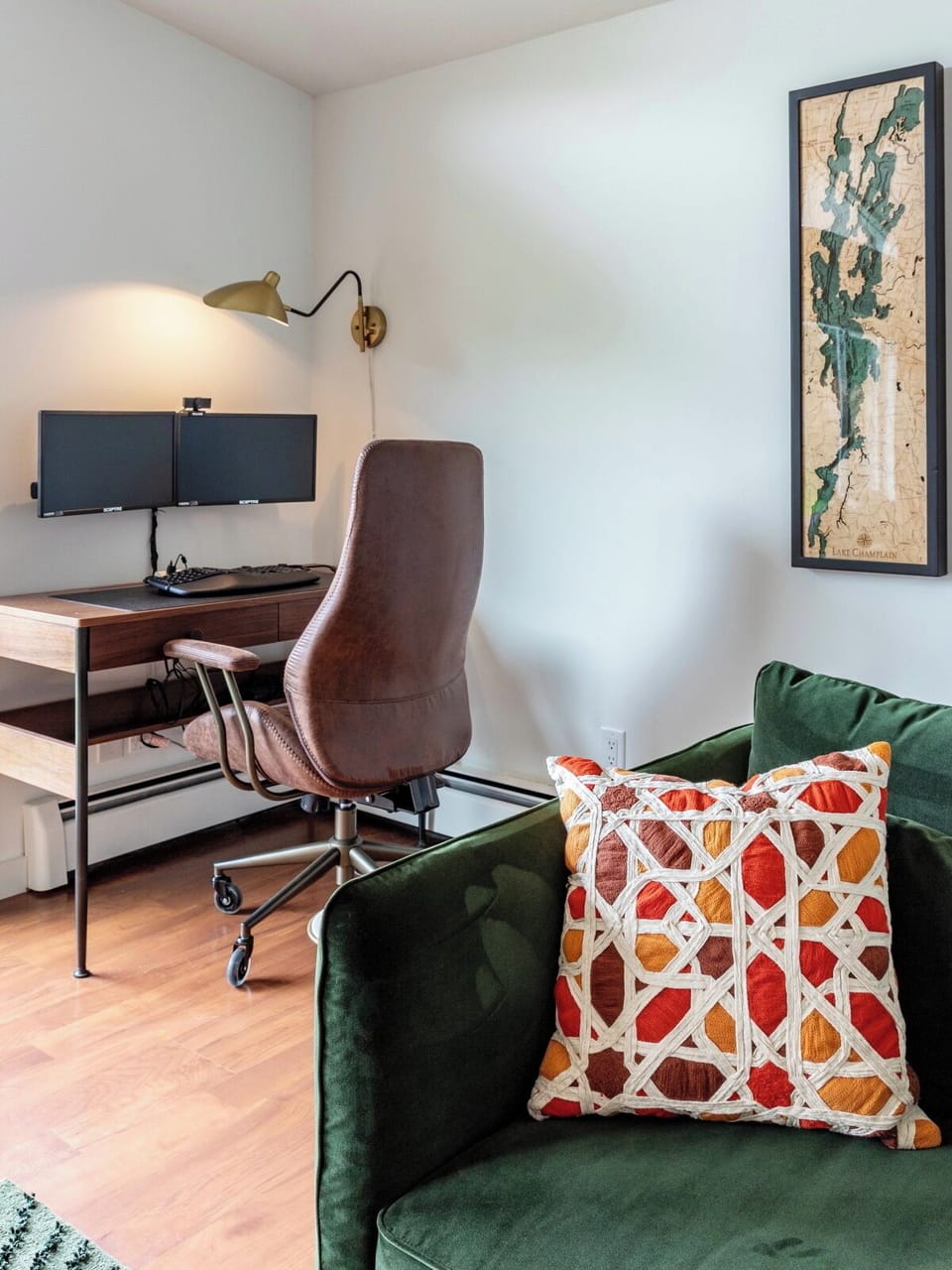 Dedicated office space off living/dining area
