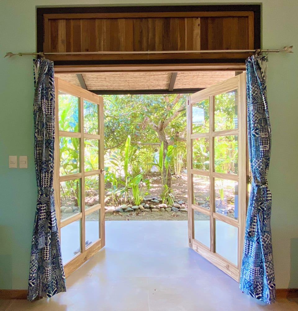 Looking into the garden from Bedroom 2
