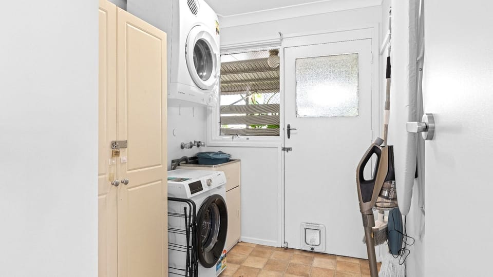 Equipped with everything you need for an extended stay, including a full-sized washer and dryer.