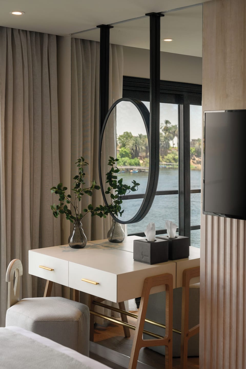 Deluxe Double or Twin Room, River View | Minibar, in-room safe, iron/ironing board, free WiFi