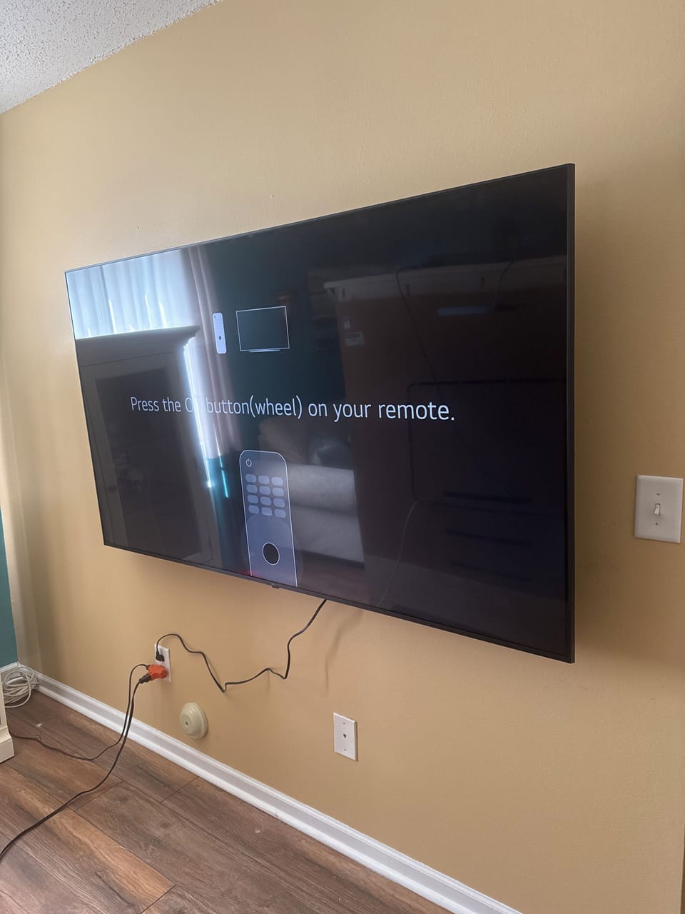Newly added 75 inch smart tv in living room