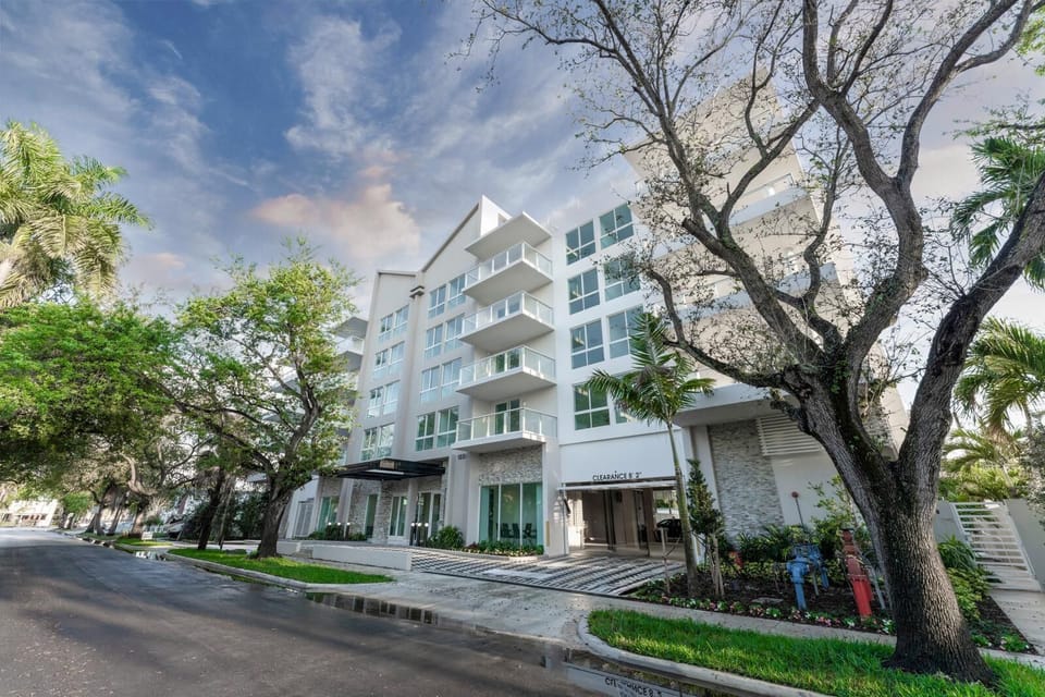 The Residences on Monroe, a modern building in the heart of Downtown Hollywood.