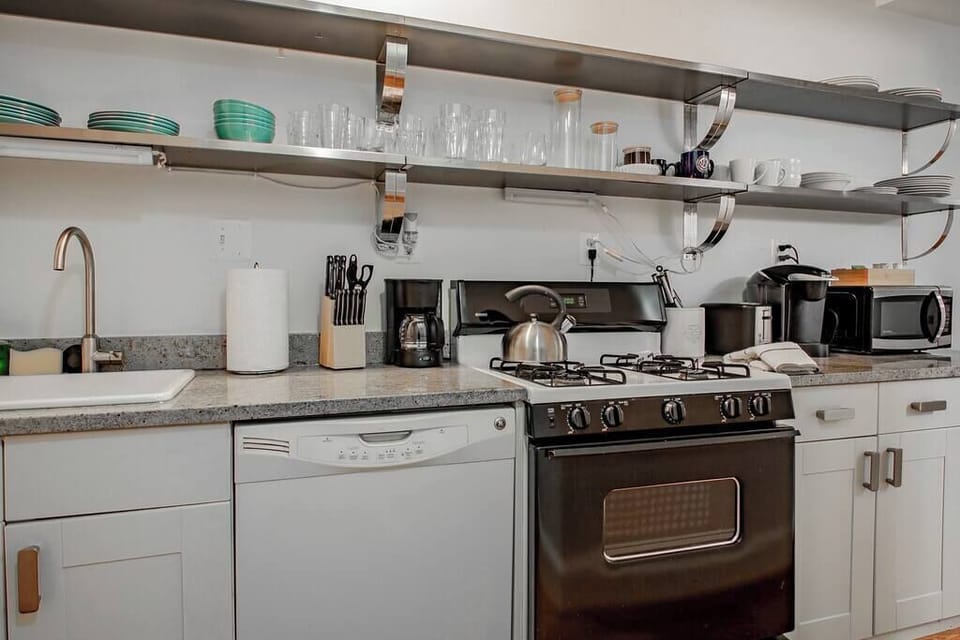 Stylish kitchen with white cabinets in Washington DC