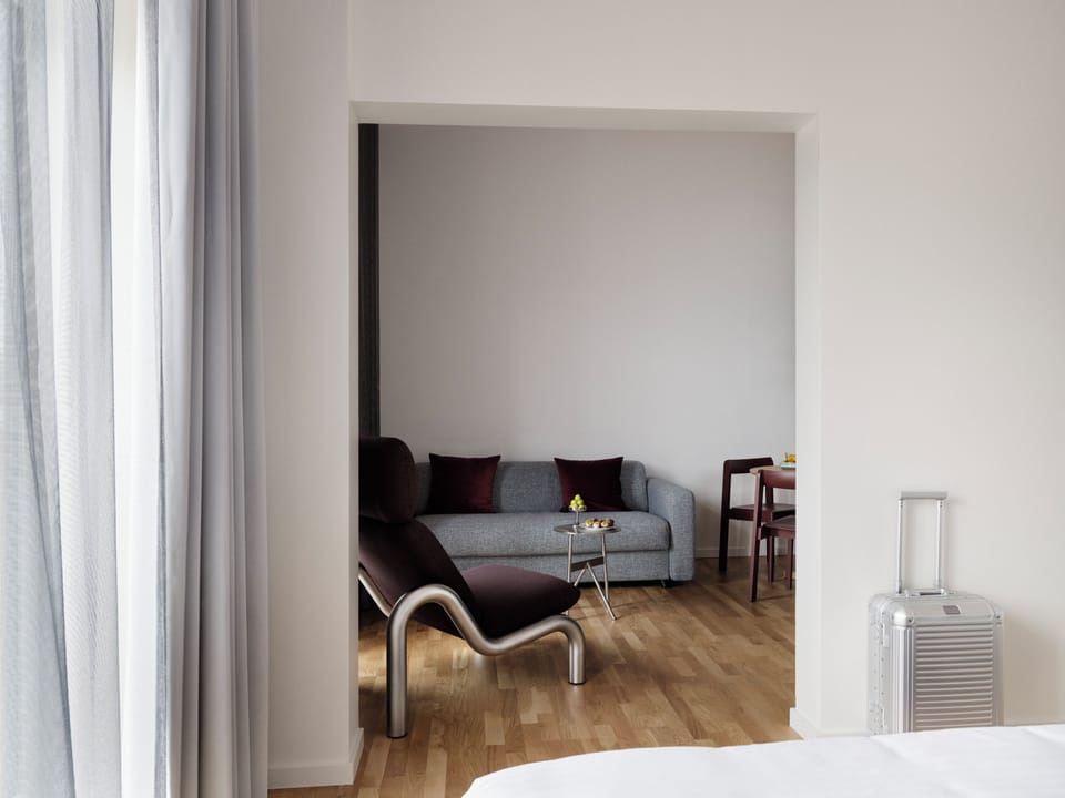 Studio Apartment for 4 | Living area | 43-inch Smart TV with cable channels