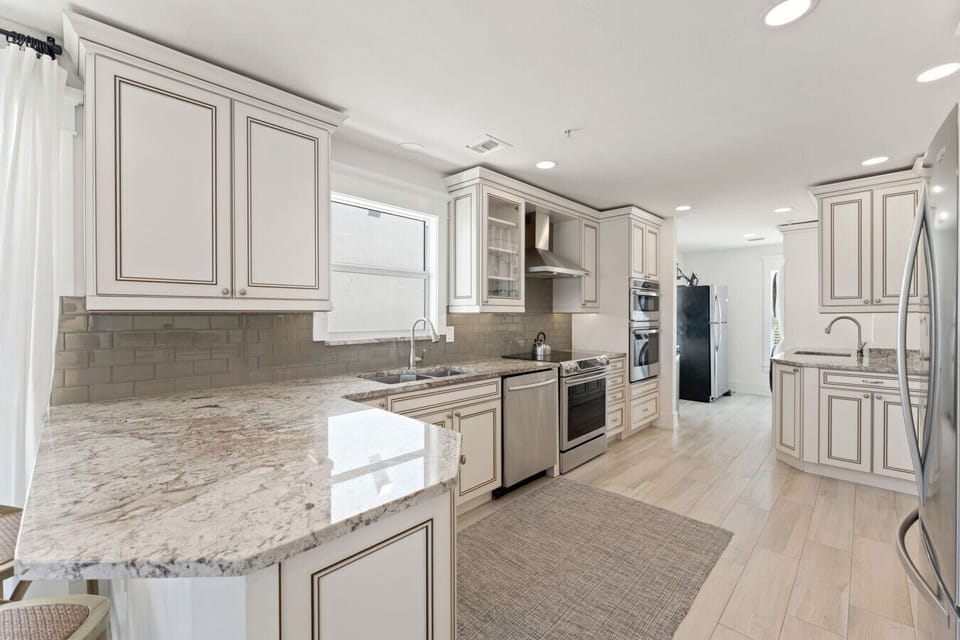 Spacious kitchen with plenty of prep space and modern appliances