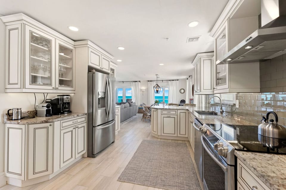 Spacious kitchen with plenty of prep space and modern appliances