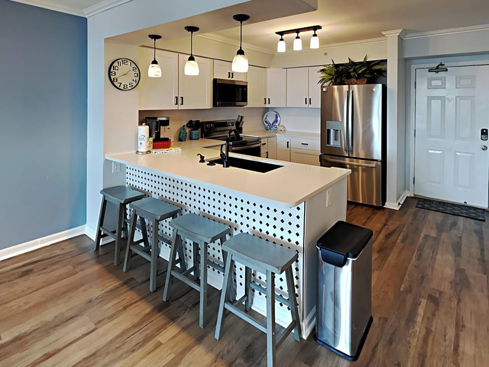 Condo, Multiple Beds, Balcony, Ocean View (Terrace at Pelican Beach #703) | Private kitchen | Microwave, oven, stovetop, dishwasher