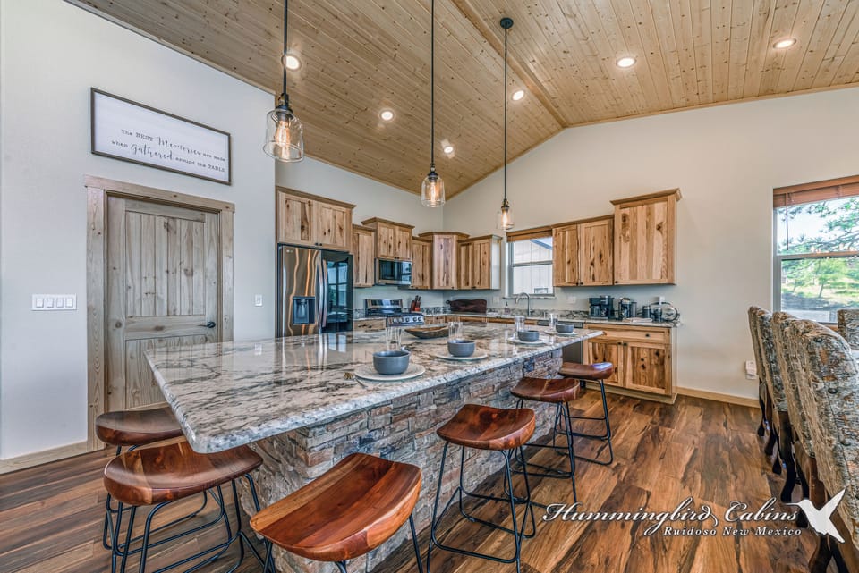 Large kitchen island perfect for entertaining