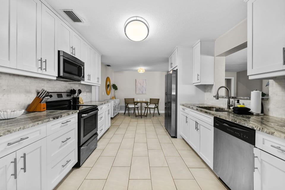 Our fully stocked kitchen