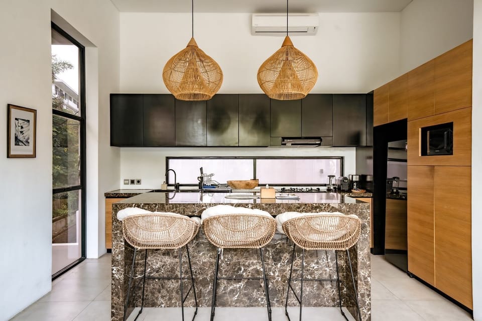 Design Villa, 3 Bedrooms, Private Pool | Private kitchen | Coffee/tea maker, electric kettle, dining tables