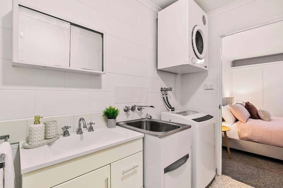 Convenient in-studio laundry facilities include a washing machine and dryer, making longer stays simple during your time in Tropical North Queensland.