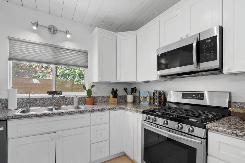 Prepare a feast or a quick snack in our functional kitchen space.