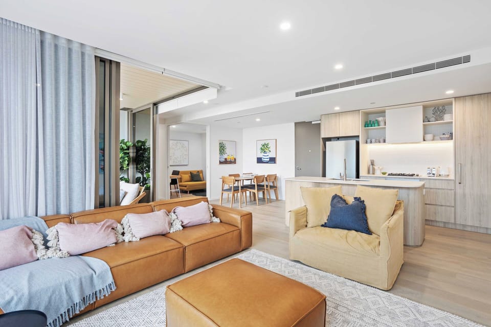 Apartment, 2 Bedrooms, Ocean View | Living area | Flat-screen TV