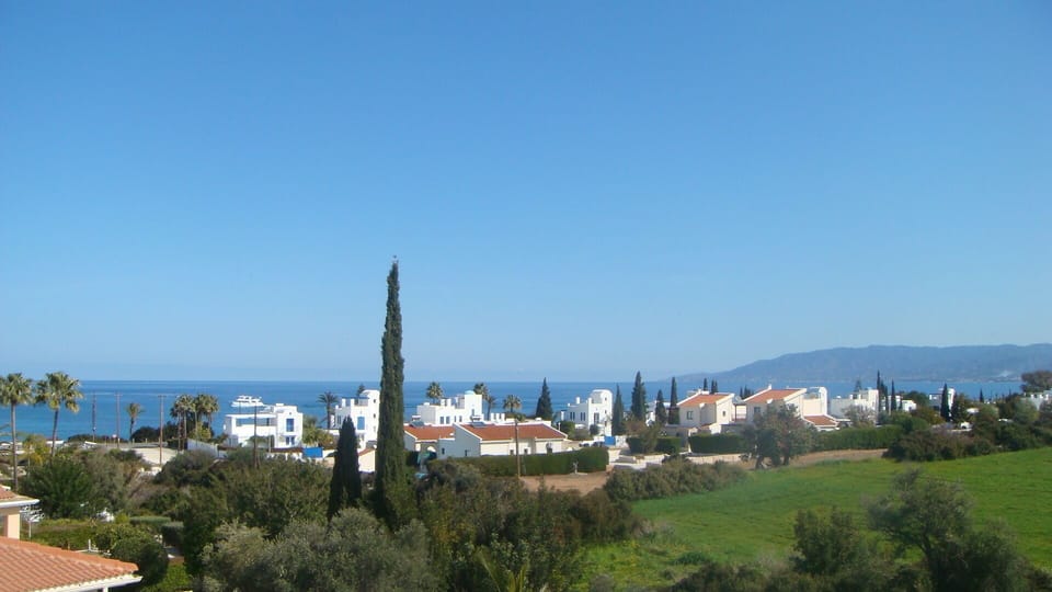 This picture does not do justice to the amazing view to the sea and mountains