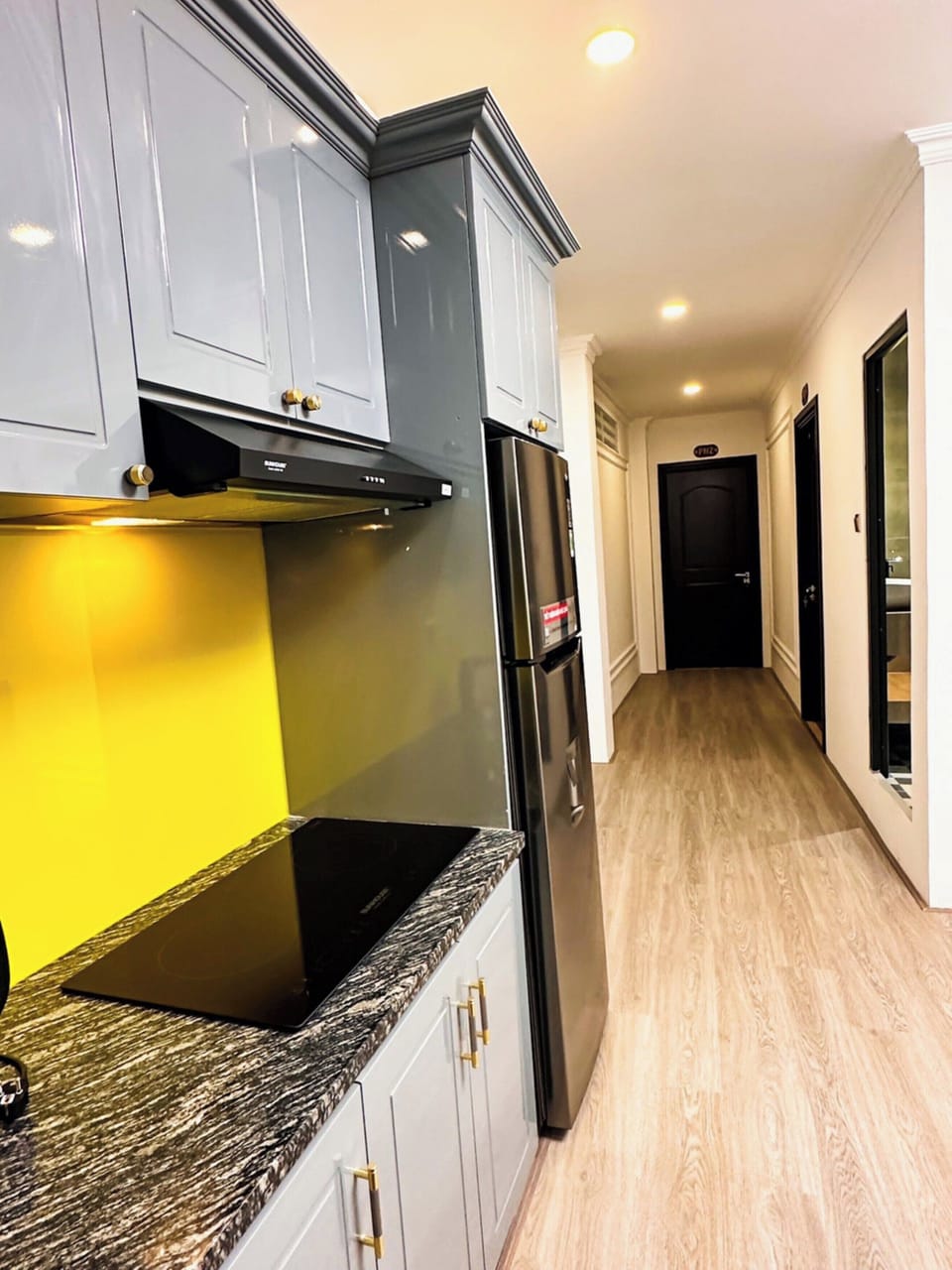 Apartment | Private kitchen | Fridge, electric kettle