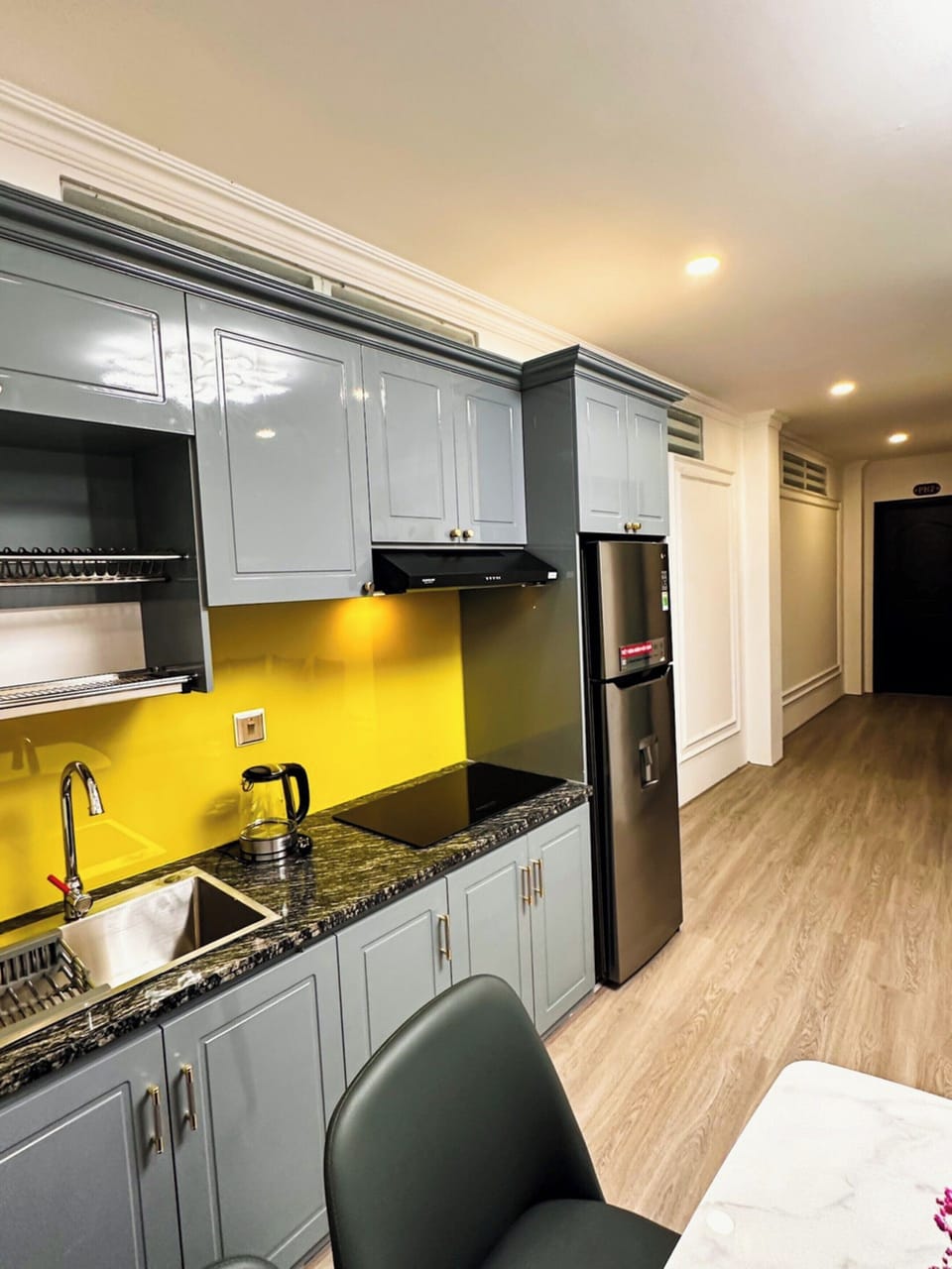 Apartment | Private kitchen | Fridge, electric kettle