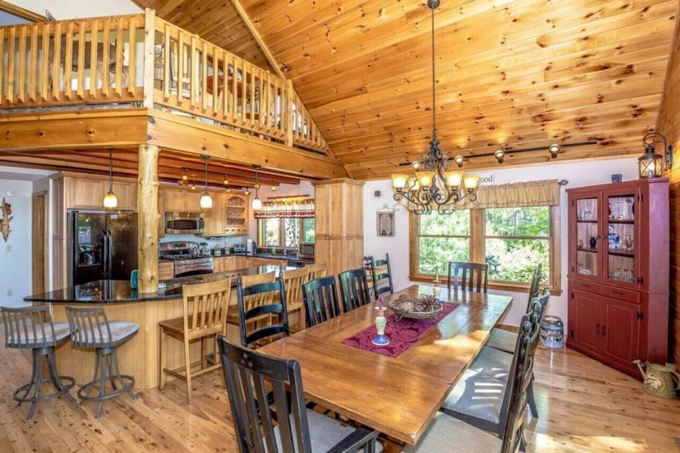 Enormous Spalted Dining Room Table Seats 10+ with Loft Above