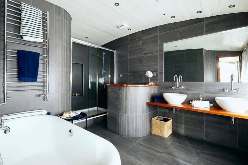 Premium Suite | Bathroom | Free toiletries, hair dryer, bathrobes, towels