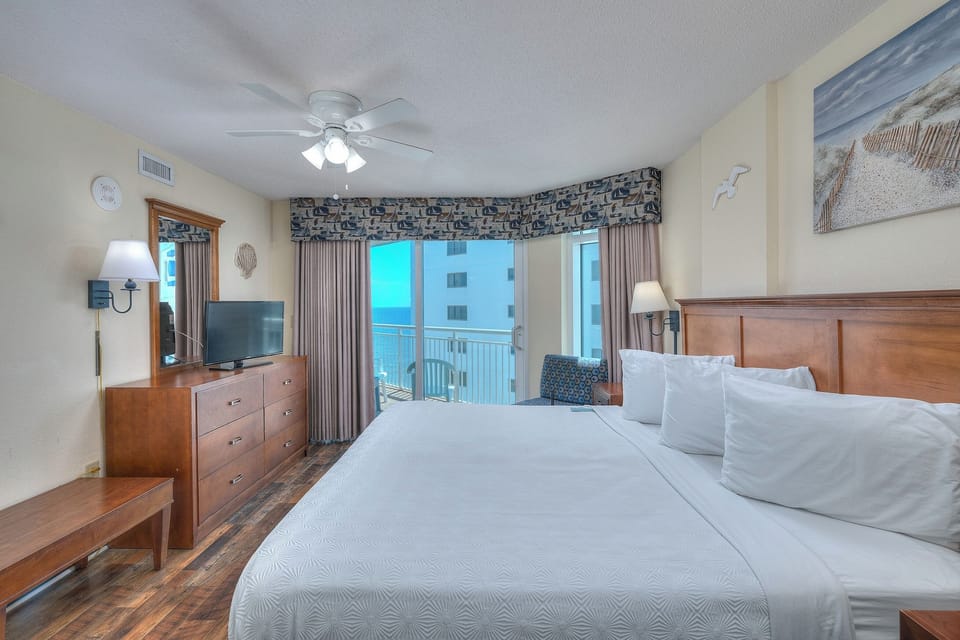 Wake up and walk out onto the balcony.