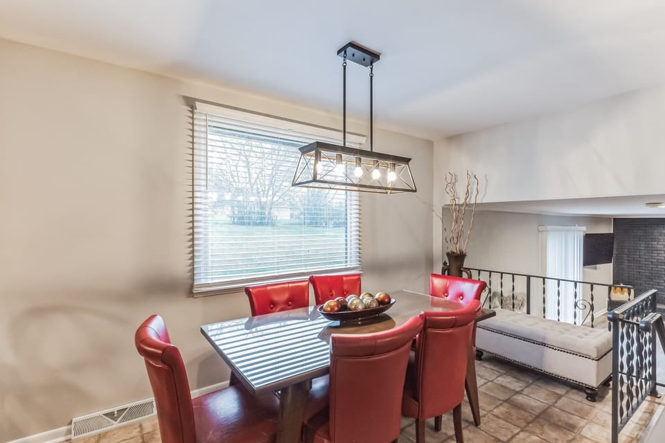 Dining table with seating for 6