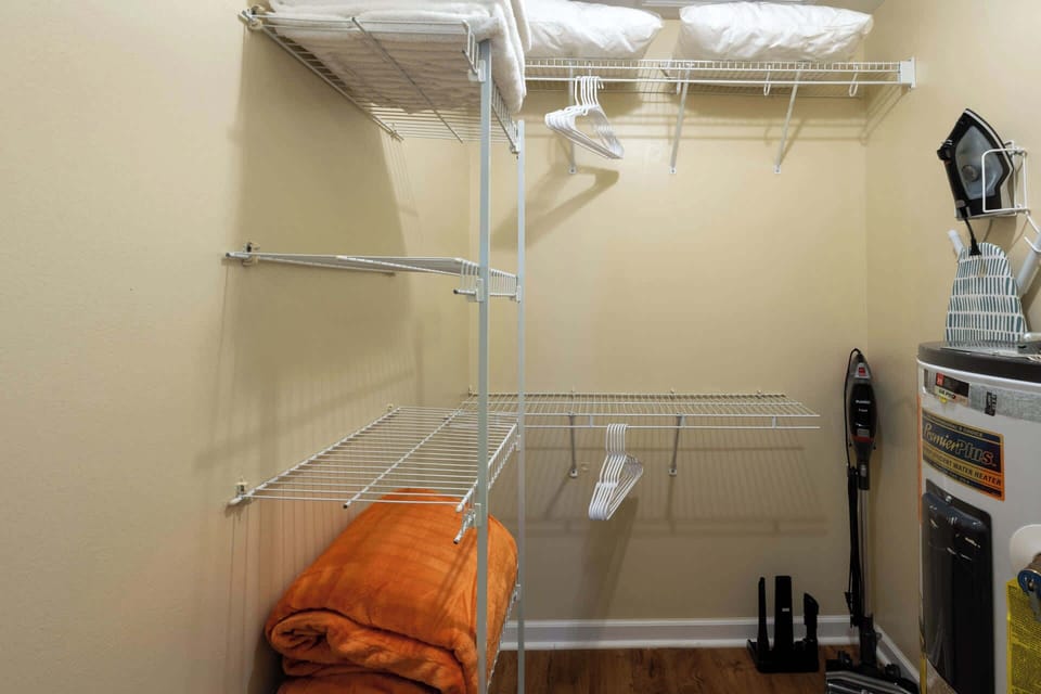 linen closet in hallway