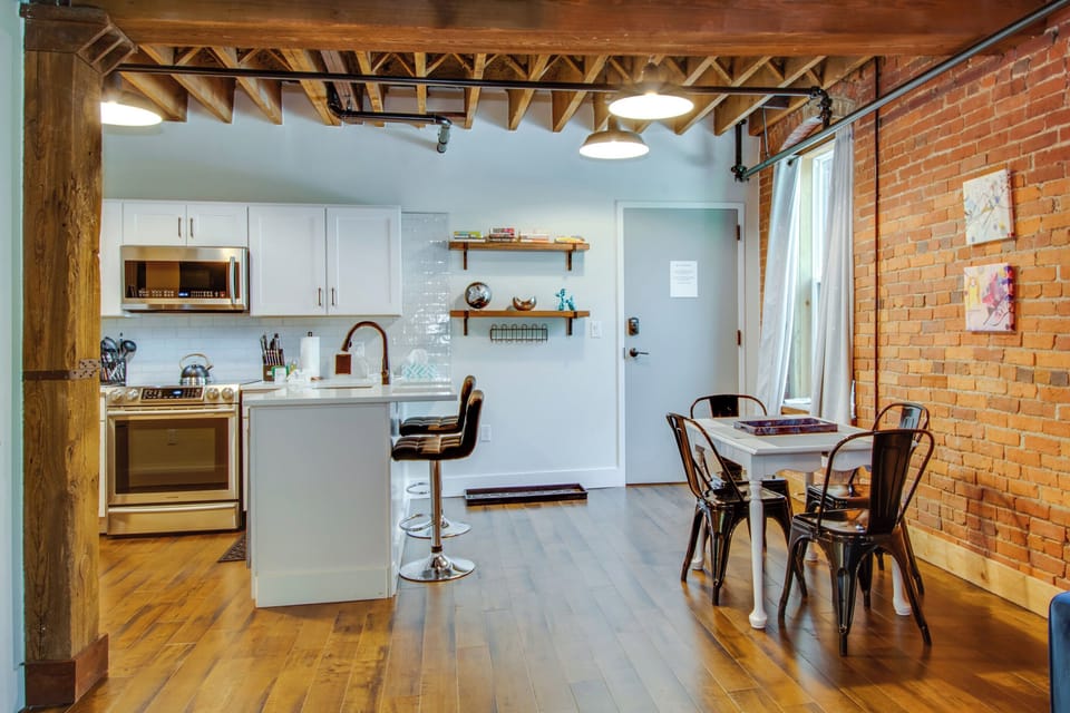 Dining area and kitchen