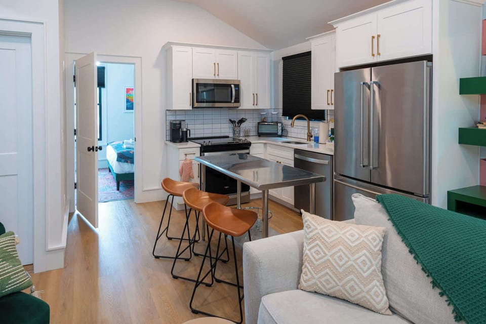 Curl up in the stylish living room & stream all your favorite entertainment