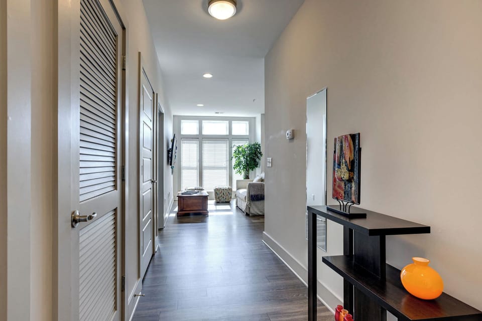 Hallway into unit