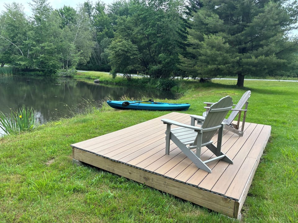 Our kayak to enjoy the pond