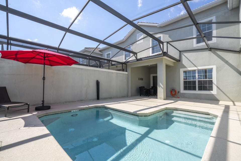 Swimming Pool Area with Lake View